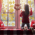 Christmas Window Clings, Glitter Snowflake Static Clings for Decoration, 4 Sheets of Christmas Window Decals