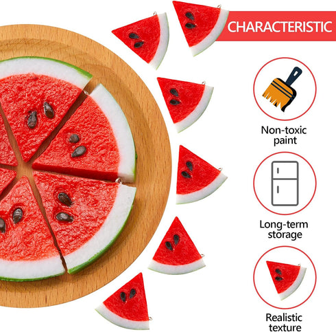 Yaomiao Fake Watermelon Simulation Slices, Realistic Lifelike Plastic Decor for Photography Props