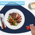 Set 6, Placemats of Heat Resistant Leather Placemats Double Layer, Soft Waterproof Round Table Mats Easy to Clean