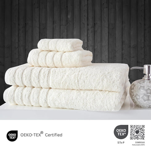 4 Set, 100% 2 1 1 Towels Beyond - Luxury Piece Towels Made with Turkish Cotton, Highly Absorbent & Comfy, Includes Bath