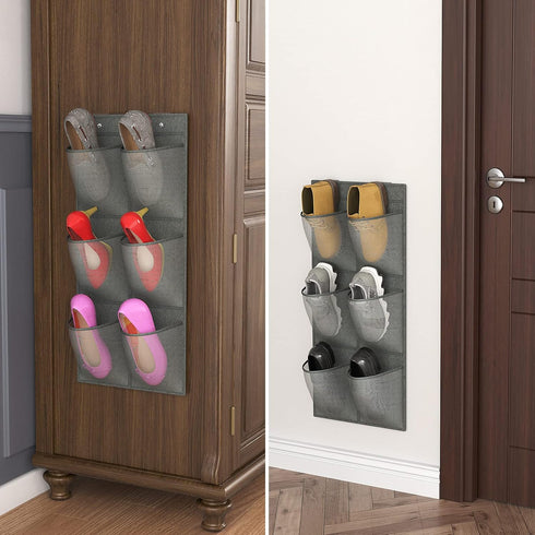 2 Pack RV Shoe Storage, Large Mesh Pockets Closet Door Hanging Shoe Rack Organizer for Camper