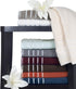 Bedford Home 6-Piece Set 2 2 2 Towel - Combed Cotton Rice Weave Bathroom Accessories with Bath Towels, Hand Towels