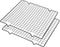 Lamoutor 2Pcs Square Metal Kitchen Baking Cooling Rack, 10 x 11 inches (Black)