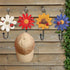 Notakia Creative Daisy Resin Wall Hooks, Hand-Painted Flower Iron Hook, Set of 4 Home Decoration