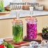 1 Pack 2 JILLMO Liter Fermentation Jar, Glass Fermenting Kit with Weight for Making Sauerkraut, Hot Sauce, Mead, Cider