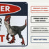 Venicor Velociraptor Dinosaur Sign Decor, 8 x 12 Inches Aluminum Raptor Dinosaur Room Decor for Boys Kids