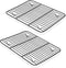 P&P CHEF Non-stick Mini Baking Rack Set of 2, 8.6” x 6.2” Stainless Steel Cooling Racks for Cooking and Grilling