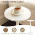 Elegant White Small Round Side Table for Limited Spaces