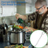 Steamer Basket Stainless Steel Vegetable Basket, Metal Handle Folding Silicone Feet Insert for Cooking Veggies