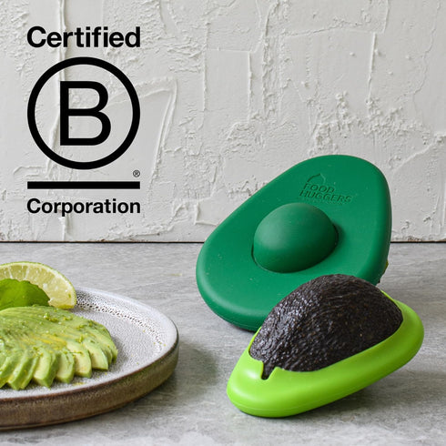 Food Huggers 2pc Silicone Avocado Huggers, Reusable Savers with Pit Storage, Large & Small, BPA Free