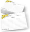 321Done Sunflower Recipe Cards (Set of 50) 4" x 6" - Double-Sided for Weddings, Bridal, Baby Shower - Made in USA