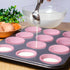 Baking Cups, 100 Pieces Pink Paper Cupcake Liners, Nonstick Muffin Molds for Parties
