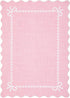 5x7 GarveeHome Scalloped Bow Rug for Living Room, Solid Pink Rug for Dorm, Washable Rugs Soft Low Pile Non Slip