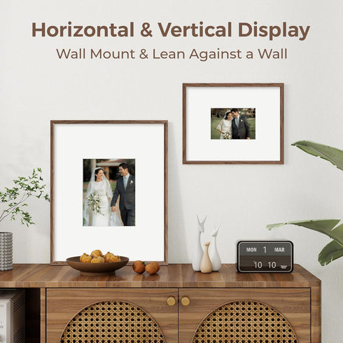 16x20 8x10 Axeman Signature Picture Frame with White Mat Wedding Guest Book Alternative, Wall Hanging Photo Frame