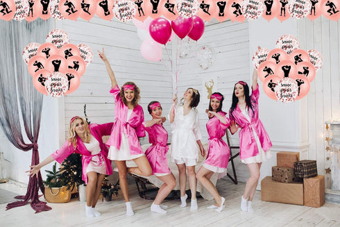 40Pcs Rose Gold Bachelorette Party Balloons, Bridal Shower Decorations, Hen Party Supplies Kit