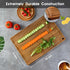 20 14 Inch Extra Large Acacia Wood Cutting Board x - Caperci Better Kitchen Chopping Board with Juice Groove & Handle