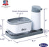4-in-1 Set Countertop OMAIA Dish Soap Dispenser with Sponge Holder and Liquid Hand Soap Dispenser and Silicone Tray