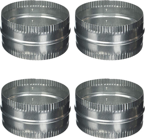 Lambro #246 6" Aluminum Duct Connector, 4 Pack