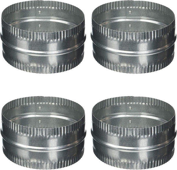 Lambro #246 6" Aluminum Duct Connector, 4 Pack