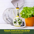 AA Brothers 15oz Hand-Painted Ceramic Olive Oil Dispenser Bottle Decorative Stoneware Cruet with Stainless Steel Spout