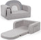 Foryoomi Kids Couch, 2-in-1 Soft Toddler Couch Fold Out with Blanket, Comfy Toddler