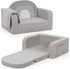 Foryoomi Kids Couch, 2-in-1 Soft Toddler Couch Fold Out with Blanket, Comfy Toddler