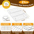 P&P CHEF Toaster Oven Pan with Rack Set, 2 Pans + 2 Racks, Stainless Steel Baking Tray for Cooking