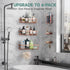 6-Pack, Veken Shower Caddy No Drilling & Rustproof, Waterproof Adhesive Shelves Rack with Soap Holder, Large Capacity