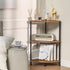 3 23.2" Corner Plant Stand Shelf, Tier Small Shelf Plant Stand for Indoor Plants, Rustic Brown Corner Bookshelf Wall