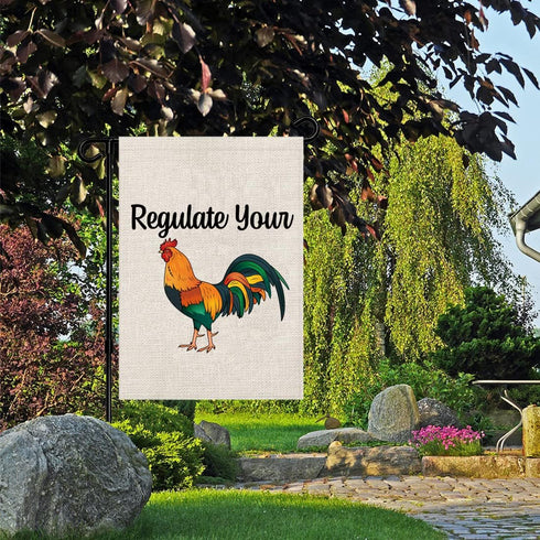Women's Rights Garden Flag Regulate Your Cock Garden Flag Abortion Right Porch Flag Feminist Porch Decor (Regulate Your Cock F)
