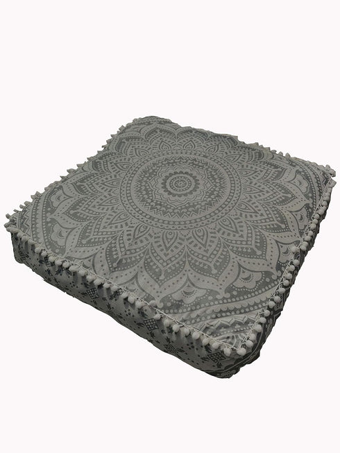 24" Large Round seat Floor Cushion Chair Ottoman Cover Pouf Pillow Meditation Floor Cushions for Adults Seating pouffe