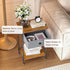 VECELO Night Stand, Nightstand, Small End Table for Small Spaces, Wood Side Table for Living Room, Bedside Table