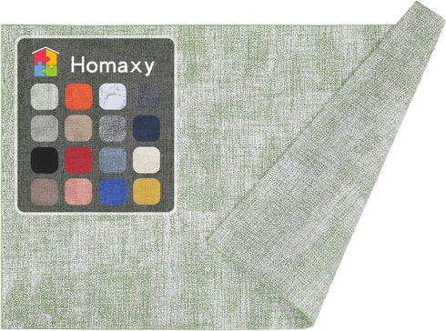 Homaxy Faux Leather Heat Resistant Placemats for Dining Table Set of 8, Waterproof Wipeable Washable PU Table Mats,