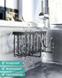 2 HapiRm Multifunctional Sponge Holder with Unique M-Shaped, Installation Methods Kitchen Sink Caddy Organizer