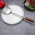 AOOSY Wok Spatula, 15.7 Inches, 18/10 Stainless Steel Utensil with Wooden Handle for Kitchen Cooking
