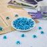 CYS EXCEL Light Blue Glass Gemstone Beads Vase Fillers (1 LB) Flat Marble Beads for Aquarium Decor, Floral Stones