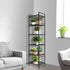 GIOTORENT 6-Wire Metal Storage Shelf, Pantry Rack for Laundry, Kitchen, Bathroom Organizer - Black