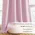 52" 84" 2 NICETOWN Pom Pom Blackout Curtains for Girls Bedroom Boho Pink Window Curtains for Nursery Rod Pocket Thermal