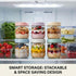 6-pack 16 oz JBHO Overnight Oats Containers with Lids, Glass jars with Airtight Lids, Wide mouth Mason Salad jars
