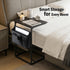 C Shaped End Table for Couch, Small Side Table for Living Room & Bedroom, Slide Under Sofa Table for Laptop, Coffee