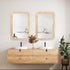 30'' 20" PERFNIQUE Rattan Mirror, x Rectangle Boho Bathroom Mirror, Decorative Wall Nursery Decor, Rustic Farmhouse