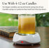 8-Hour CANDLE WARMERS ETC. Auto Shutoff Candle Warmer Plate (White, Plug-in) Modern Candle Wax Warmer with Timer