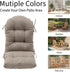 QILLOWAY Outdoor High Back Chair Cushion for Adirondack, All Weather Rocking Chair Cushions Thick Padded Replacement