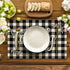 Artoid Mode Love Family Together Home Buffalo Plaid Placemats for Dining Table, 12 x 18 Inch Set of 4 Holiday Vintage