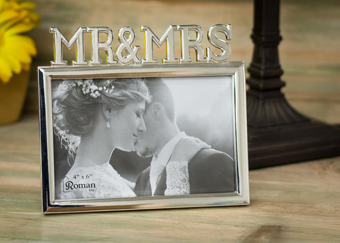 Roman 19636 The Caroline Collection Rectangle Shaped Mrs. Photo Frame