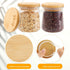 12 Set Tessco for you Pieces Yogurt Jar Lids Inspirational Yogurt Bamboo Lids with Silicone Sealing Compatible with Oui