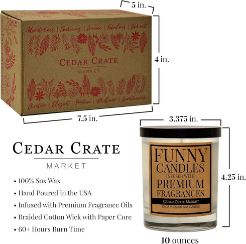 Love You Way More Kraft Label Scented Candle, 100% Soy, Lemon, Peach, Orange