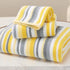 Bath Towels with Hanging Loops, 3PC Striped Towels - 100% Cotton, Quick