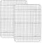 TeamFar Cooling Racks, 2 Pack Stainless Steel Grid Wire Rack, 15.3’’ x 11.2’’, Non-Toxic Oven Rack for Baking, Roasting