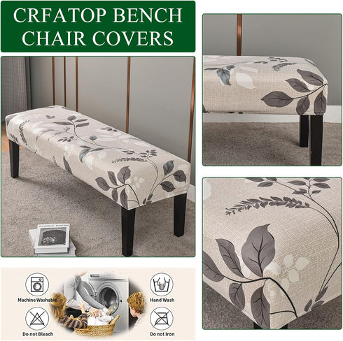 Room,A19 CRFATOP Dining Bench Cover Printed Seat Cushion Slipcovers Stretch Upholstered Slipcover Removable Washable